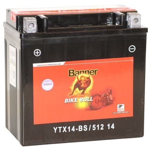 BANNER BIKE BULL AGM YTX14-BS 12AH 200A L+