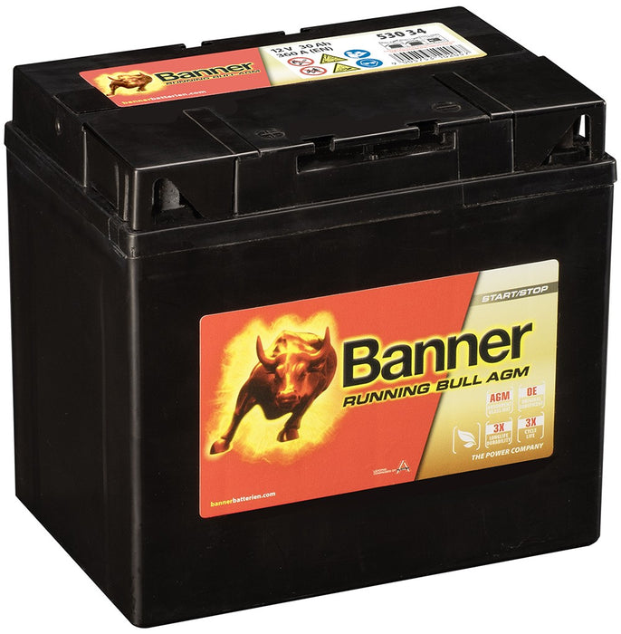 BANNER RUNNING BULL AGM 30AH 360A 12V L+