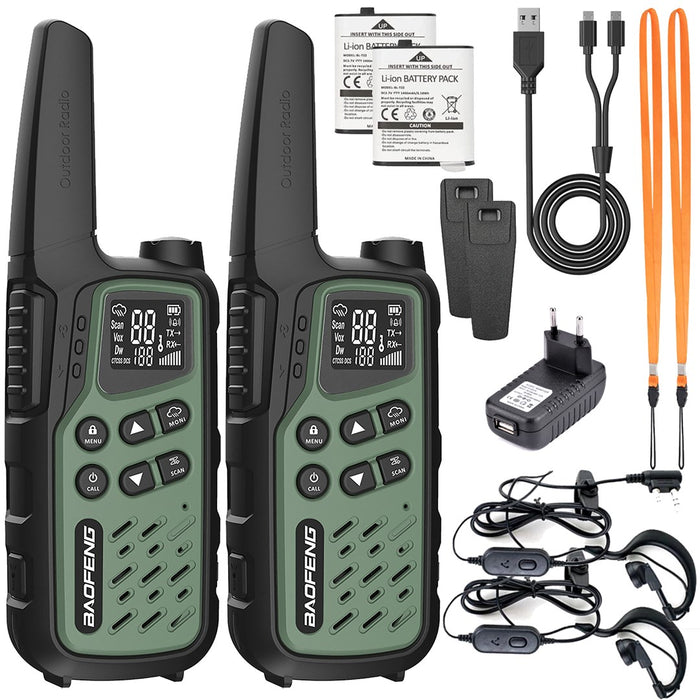 Walkie-Talkie Baofeng BF-T25E Green, 2 pieces
