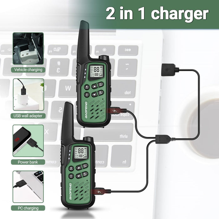 Walkie-Talkie Baofeng BF-T25E Green, 2 pieces
