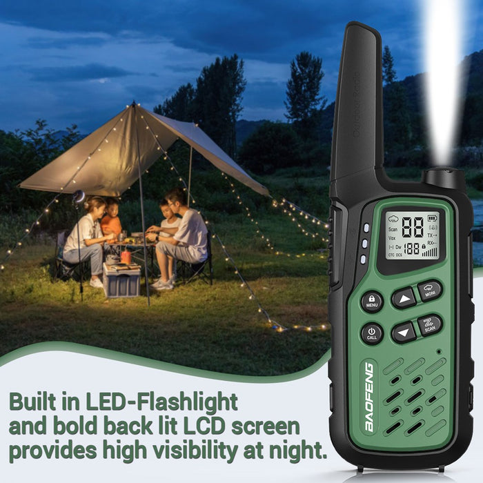 Walkie-Talkie Baofeng BF-T25E Green, 2 pieces