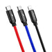 Baseus 3in1 Cable USB-C / Lightning / Micro 3,5A 0,3m (Black) - Combo Cables<<<USB cables<<<GSM
