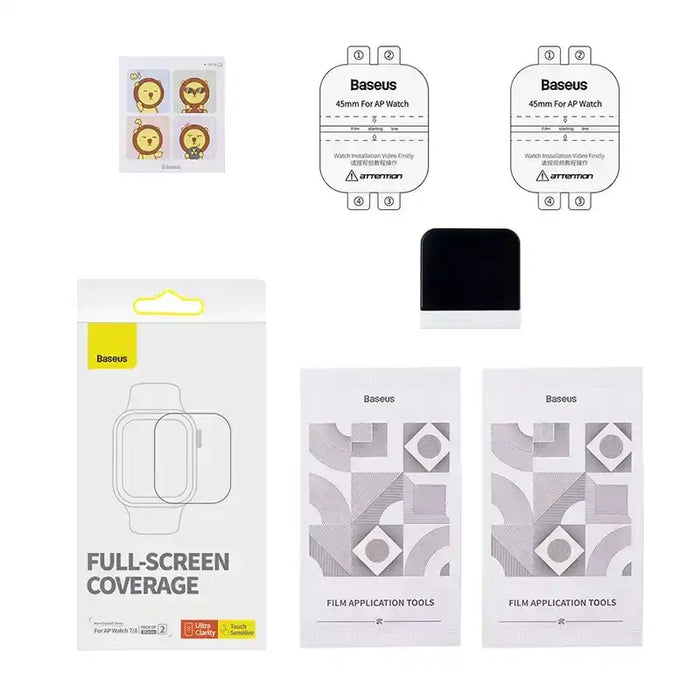 Baseus 45mm Protective Film for AP Watch 7/8 Clear - For smartwatches<<<Tempered glass and screen protectors<<<GSM