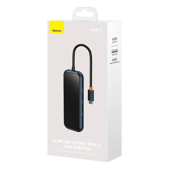 Baseus AcmeJoy HUB 4-port (USB-C to 1x USB-C PD&Data/3x USB3.0) dark gray (WKJZ010013) - USB hubs<<<HurtelXML
