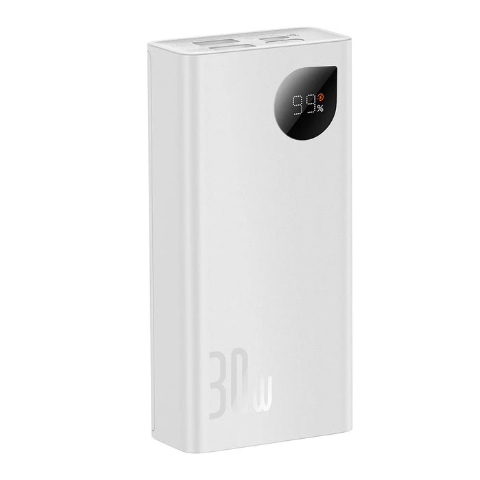 Baseus Adaman2 power bank with digital display 2x USB-A / 1x USB-C 10000mAh 30W - white
