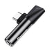 Baseus Audio Adapter USB-C to Mini Jack 3.5mm + USB-C (black) - Audio adapters<<<GSM Accessories<<<InnproXML&&&USB