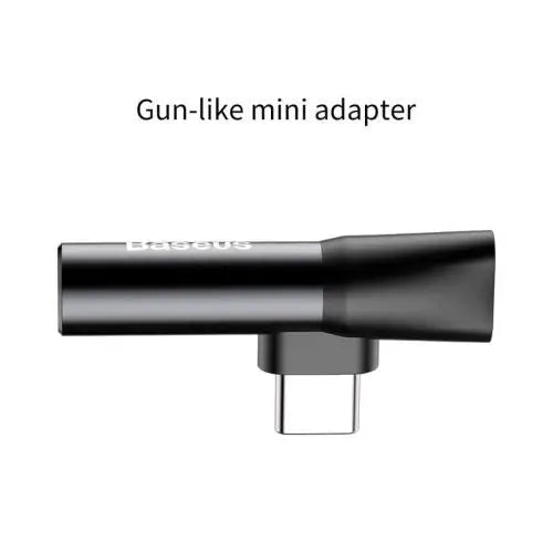 Baseus Audio Adapter USB-C to Mini Jack 3.5mm + USB-C (black) - Converter<<<Accessories<<<Основна<<<DunaXML&&&Audio