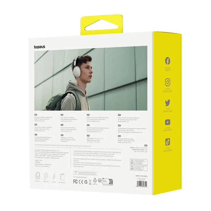 Baseus Bass 30 Max Wireless Headphones (white) - Over-ear<<<Wireless<<<Headphones<<<Audio<<<InnproXML&&&Headphones