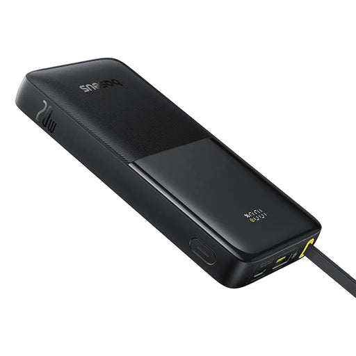 Baseus Bipow 2 10000mah 20W Powerbank with Digital Display with Built-in USB-C Cable - Black