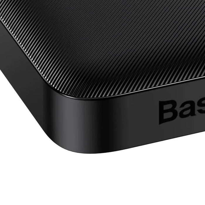 Baseus Bipow Fast Charging Power Bank 10000mAh 20W Black (Overseas Edition) + USB-A - Micro USB 0.25m Black Cable