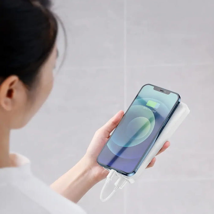 Baseus Bipow Fast Charging Power Bank 10000mAh 20W Black (Overseas Edition) + USB-A - Micro USB 0.25m Black Cable