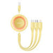 Baseus Bright Mirror 2 USB 3-in-1 cable for micro USB / USB-C / Lightning 3.5A 1.1m (Yellow) - Combo Cables<<<USB