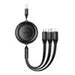 Baseus Bright Mirror 2 USB 3-in-1 cable for micro USB / USB-C / Lightning 3.5A 1.1m (Black) - Combo Cables<<<USB