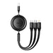 Baseus Bright Mirror 2 USB 3-in-1 cable for micro USB / USB-C / Lightning 3.5A 1.1m (Black) - Combo Cables<<<USB