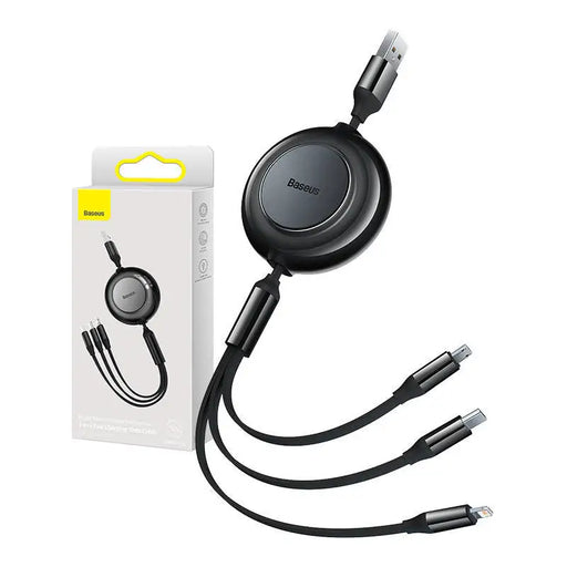 Baseus Bright Mirror 2 USB 3-in-1 cable for micro USB / USB-C / Lightning 3.5A 1.1m (Black) - Combo Cables<<<USB