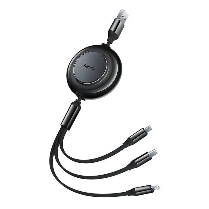 Baseus Bright Mirror 2 USB 3-in-1 cable for micro USB / USB-C / Lightning 3.5A 1.1m (Black) - Combo Cables<<<USB
