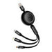 Baseus Bright Mirror 3 USB 3-in-1 cable for micro USB / USB-C / Lightning 66W / 2A 1.1m (Black) - Combo Cables<<<USB