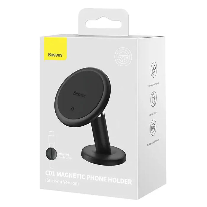 Baseus C01 Magnetic Car Holder for Dashboard (black) - Phone holders<<<Car accessories<<<InnproXML