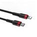 Baseus Cafule Cable Type-C to iP PD 18W 1m Red + Black - USB-C to Lightning<<<USB cables<<<GSM Accessories<<<InnproXML