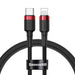 Baseus Cafule Cable Type-C to iP PD 18W 1m Red + Black - USB-C to Lightning<<<USB cables<<<GSM Accessories<<<InnproXML