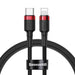 Baseus Cafule Cable Type-C to iP PD 18W 1m Red + Black - USB-C to Lightning<<<USB cables<<<GSM Accessories<<<InnproXML