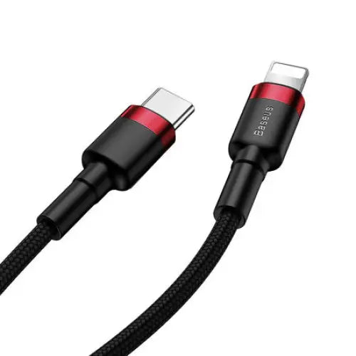 Baseus Cafule Cable Type-C to iP PD 18W 1m Red + Black - USB-C to Lightning<<<USB cables<<<GSM Accessories<<<InnproXML