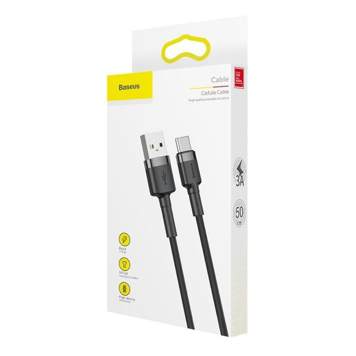 Baseus Cafule cable USB-C 3A 1m (Gray + Black) - USB to USB-C<<<USB cables<<<GSM Accessories<<<InnproXML&&&Cell phone