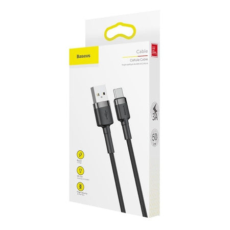 Baseus Cafule cable USB-C 3A 1m (Gray + Black) - USB to USB-C<<<USB cables<<<GSM Accessories<<<InnproXML&&&Cell phone
