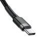 Baseus Cafule Cable USB-C PD 2.0 QC 3.0 60W 1m (Black + Gray) - USB-C to USB-C<<<USB cables<<<GSM