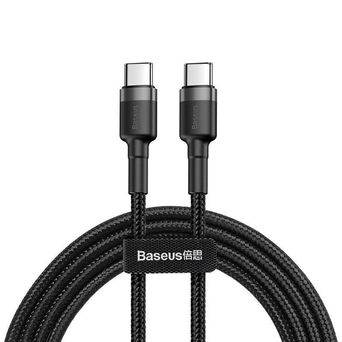 Baseus Cafule Cable USB-C PD 2.0 QC 3.0 60W 1m (Black + Gray) - USB-C to USB-C<<<USB cables<<<GSM