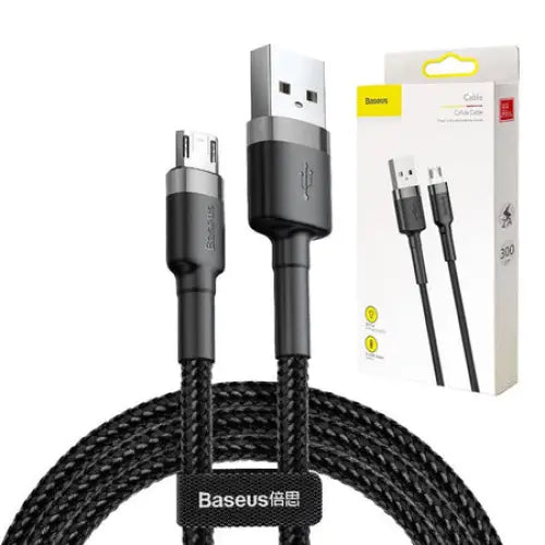 Baseus Cafule Cable USB For Micro 2A 3m Gray + Black - USB to Micro USB<<<USB cables<<<GSM
