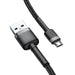 Baseus Cafule Cable USB For Micro 2A 3m Gray + Black - USB to Micro USB<<<USB cables<<<GSM