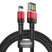 Baseus Cafule Double-sided USB Lightning Cable 2,4A 1m (Black + Red) - USB to Lightning<<<USB cables<<<GSM