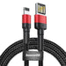 Baseus Cafule Double-sided USB Lightning Cable 2,4A 1m (Black + Red) - USB to Lightning<<<USB cables<<<GSM