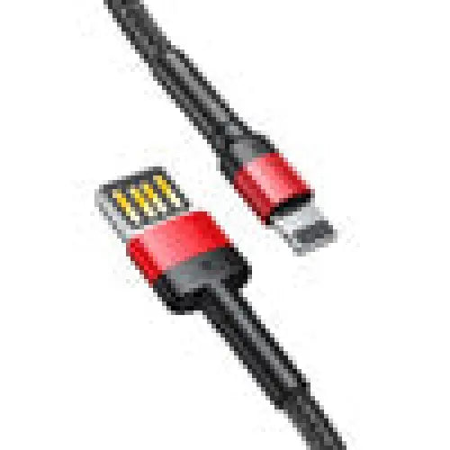 Baseus Cafule Double-sided USB Lightning Cable 2,4A 1m (Black + Red) - USB to Lightning<<<USB cables<<<GSM