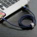 Baseus Cafule Lightning cable 2.4A 1m (Gold + Dark blue) - USB to Lightning<<<USB cables<<<GSM