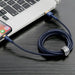 Baseus Cafule Lightning cable 2.4A 1m (Gold + Dark blue) - USB to Lightning<<<USB cables<<<GSM
