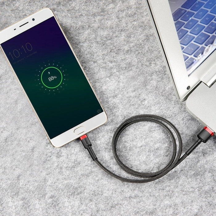 Baseus Cafule Micro USB Cable 2A 3m (Black + Red) - USB to Micro USB<<<USB cables<<<GSM Accessories<<<InnproXML&&&Cell