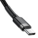 Baseus Cafule PD2.0 60W flash charging USB For Type-C cable (20V 3A) 2m Gray + Black - USB-C to USB-C<<<USB