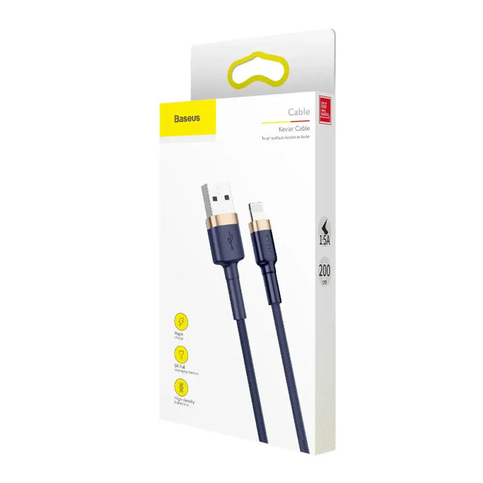 Baseus Cafule USB-A / Lightning 2.4A QC 3.0 cable 1 m - blue-gold - Cell phone cables<<<HurtelXML