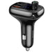 Baseus Car charger and FM transmitter T typed S-13 Black - Автомобилни аксесоари<<<FM Трансмитери