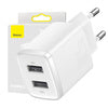 Baseus Compact Quick Charger 2x USB 10.5W (white) - mains chargers<<<Chargers<<<GSM Accessories<<<InnproXML&&&Cell