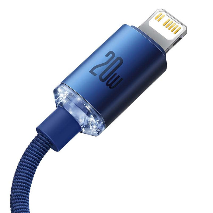 Baseus Crystal cable USB-C to Lightning 20W 1.2m (blue) - USB-C to Lightning<<<USB cables<<<GSM