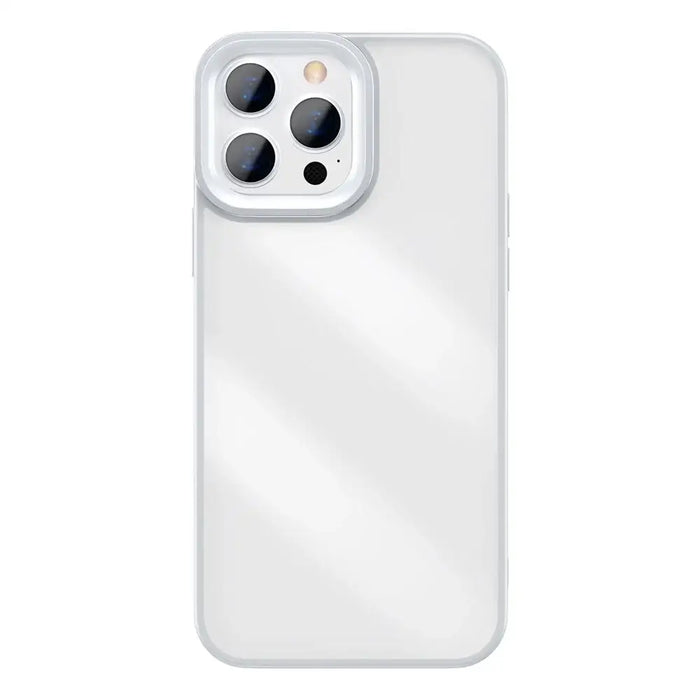 Baseus Crystal Phone Case Armor Case for iPhone 13 Pro with Gel Frame gray (ARJT000413) - Cell phone cases