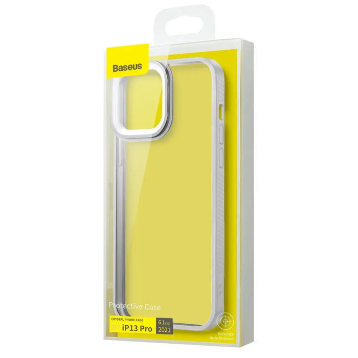 Baseus Crystal Phone Case Armor Case for iPhone 13 Pro with Gel Frame gray (ARJT000413) - Cell phone cases