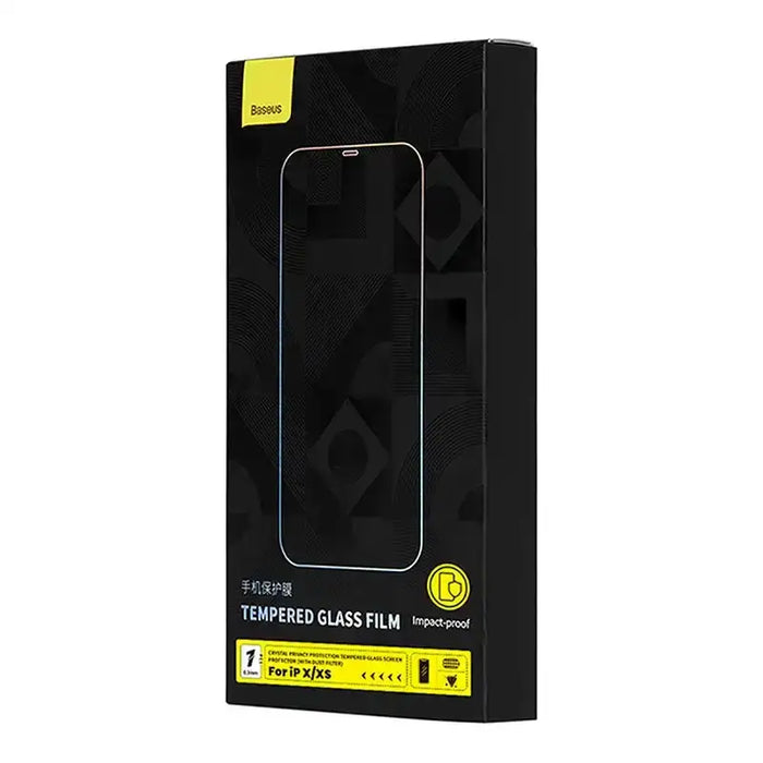 Baseus Crystal Privacy Protection Tempered Glass 0.3mm for iPhone X/XS - For smartphones<<<Tempered glass and screen