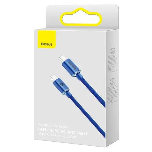 Baseus Crystal Shine cable USB-C to USB-C 100W 1.2m (blue) - Type-C cable<<<Accessories<<<Основна<<<DunaXML&&&USB-C