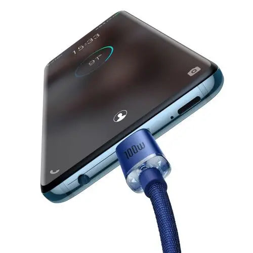 Baseus Crystal Shine cable USB-C to USB-C 100W 1.2m (blue) - Type-C cable<<<Accessories<<<Основна<<<DunaXML&&&USB-C