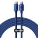 Baseus Crystal Shine cable USB-C to USB-C 100W 2m (blue) - USB-C to USB-C<<<USB cables<<<GSM