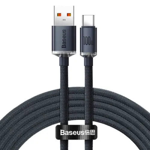 Baseus Crystal Shine cable USB to USB-C 100W 1.2m (black) - USB to USB-C<<<USB cables<<<GSM